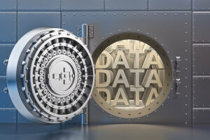 Graphical depiction of data secure in physical vault